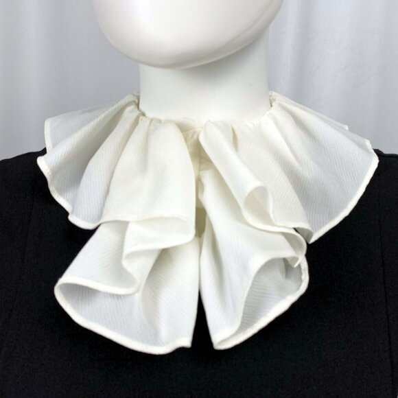 Vintage 60s ruffle dandy mod ivory button-up blouse small medium - Picture 5 of 6